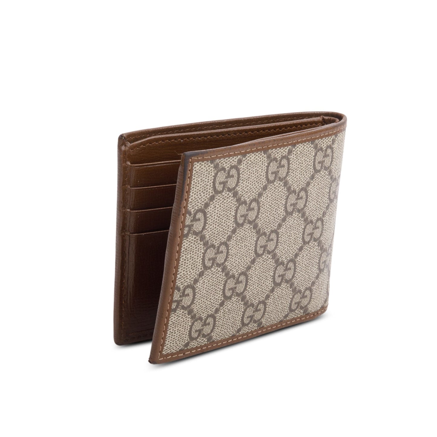 Gucci Beige GG Supreme Interlocking G Bifold Wallet