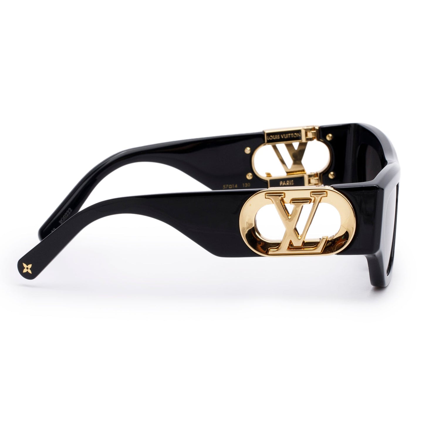 Louis Vuitton 2022 Z1661E Black Acetate LV Link Cat-Eye Sunglasses