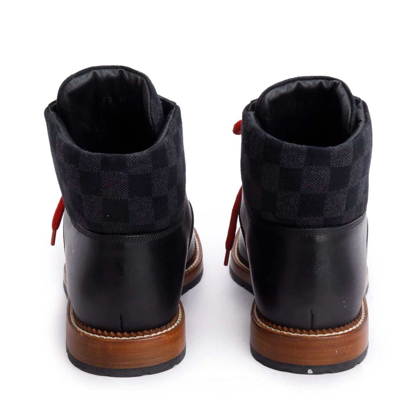 Louis Vuitton Black Leather Hiking Boots, Men's Size 10