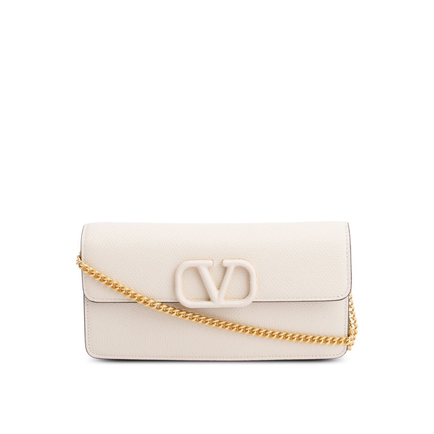 Valentino Cream VLogo Signature Wallet on Chain