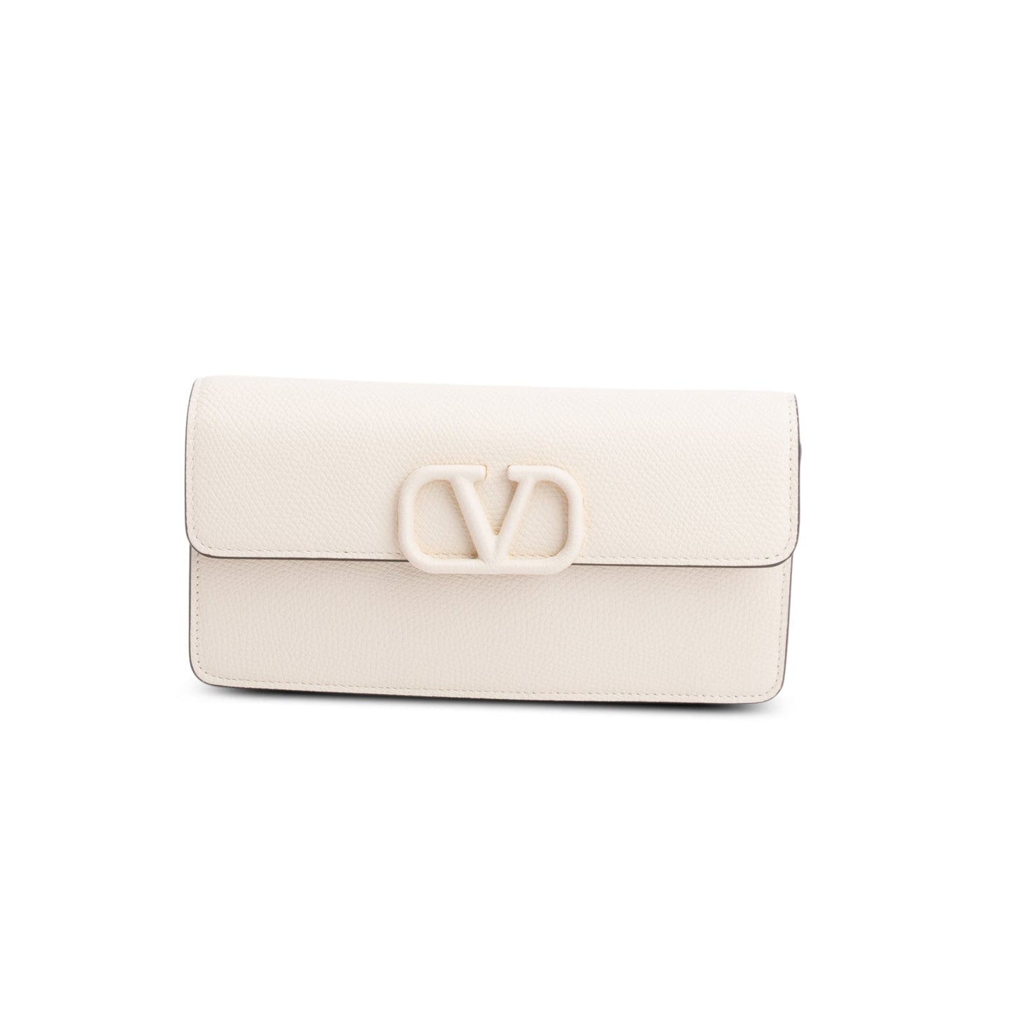 Valentino Cream VLogo Signature Wallet on Chain