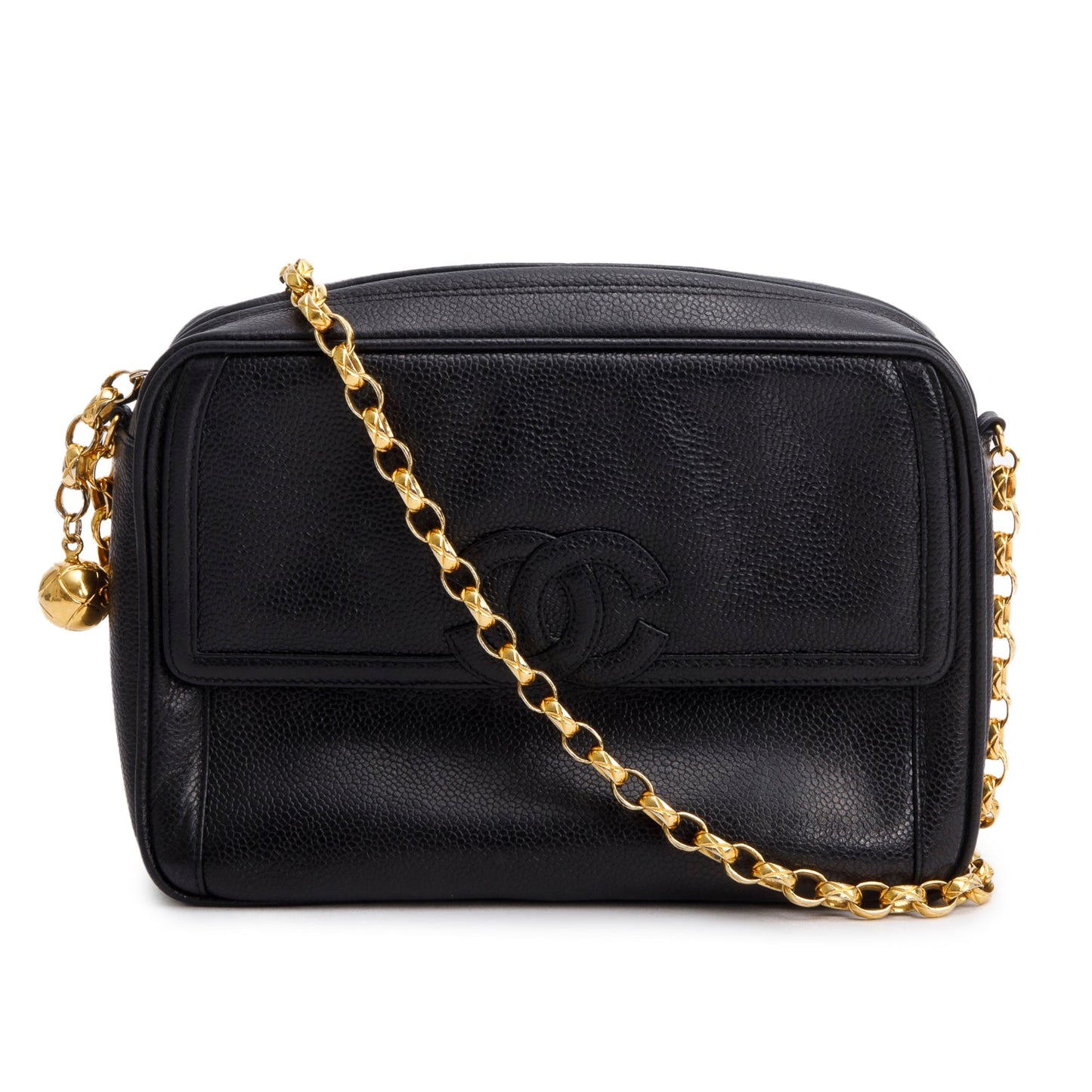Chanel Vintage Black Caviar Bijoux Camera Bag