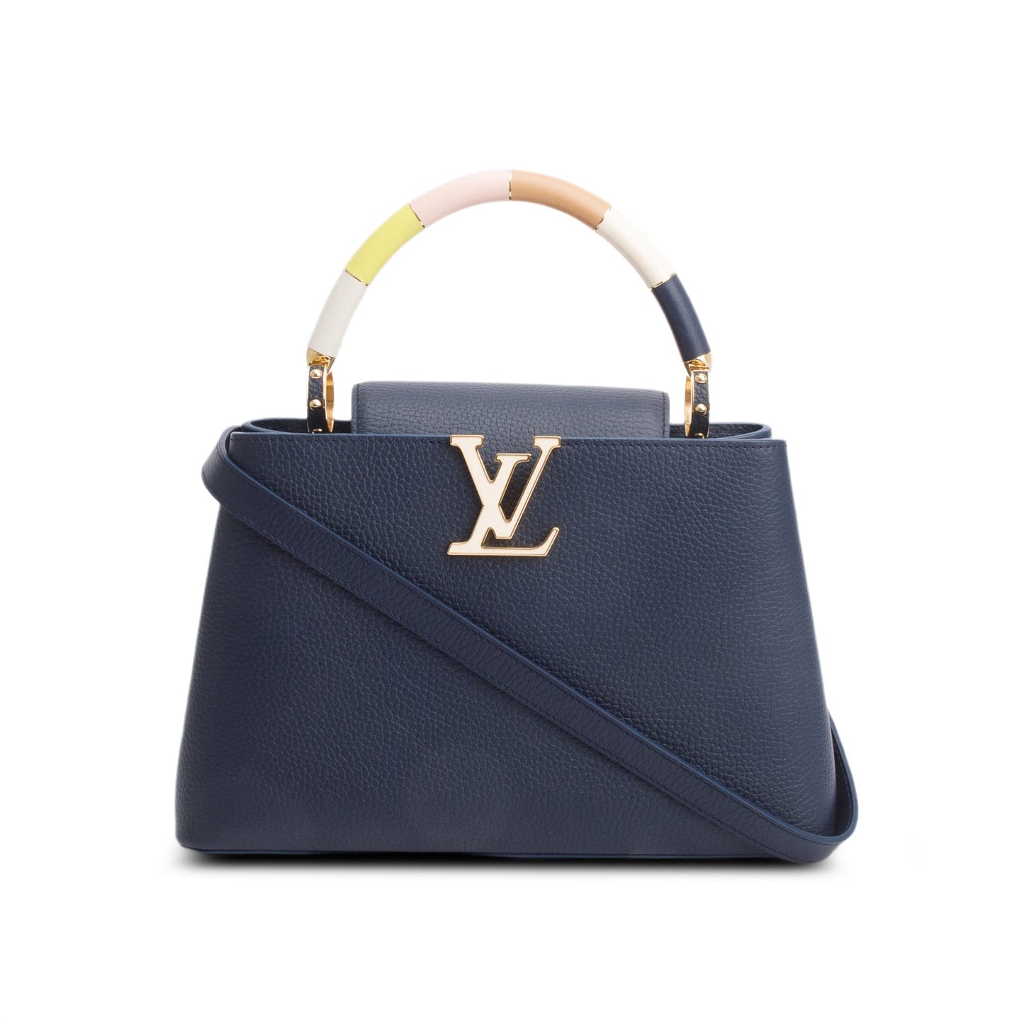 Louis Vuitton Navy Taurillon Capucines MM