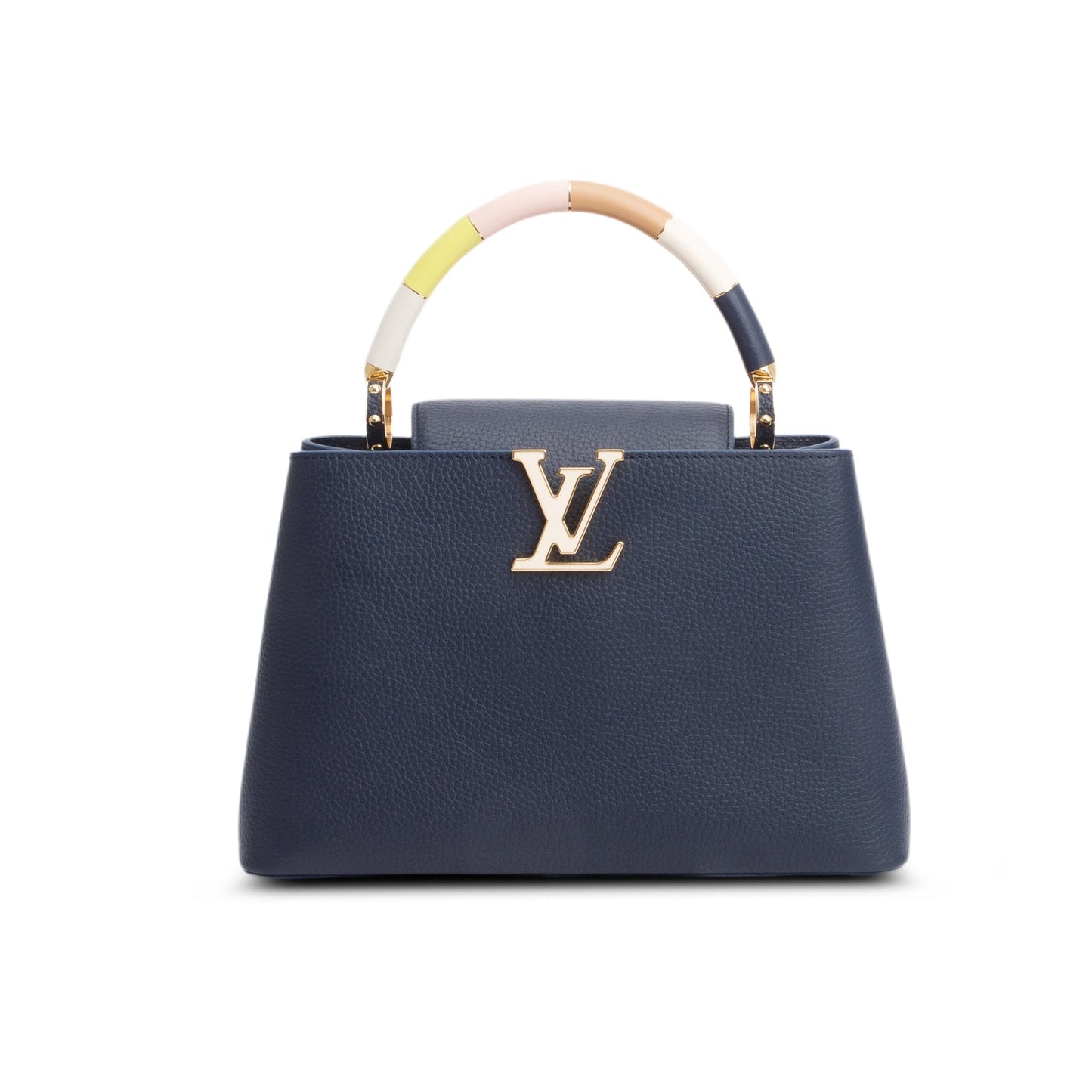 Louis Vuitton Navy Taurillon Capucines MM