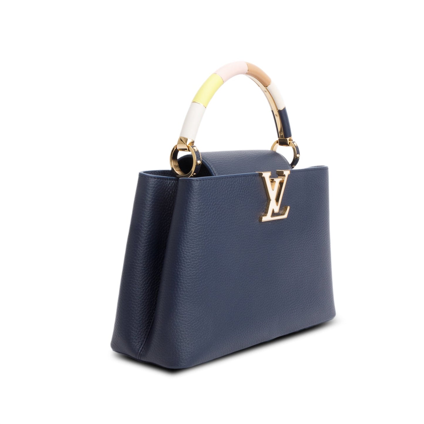 Louis Vuitton Navy Taurillon Capucines MM