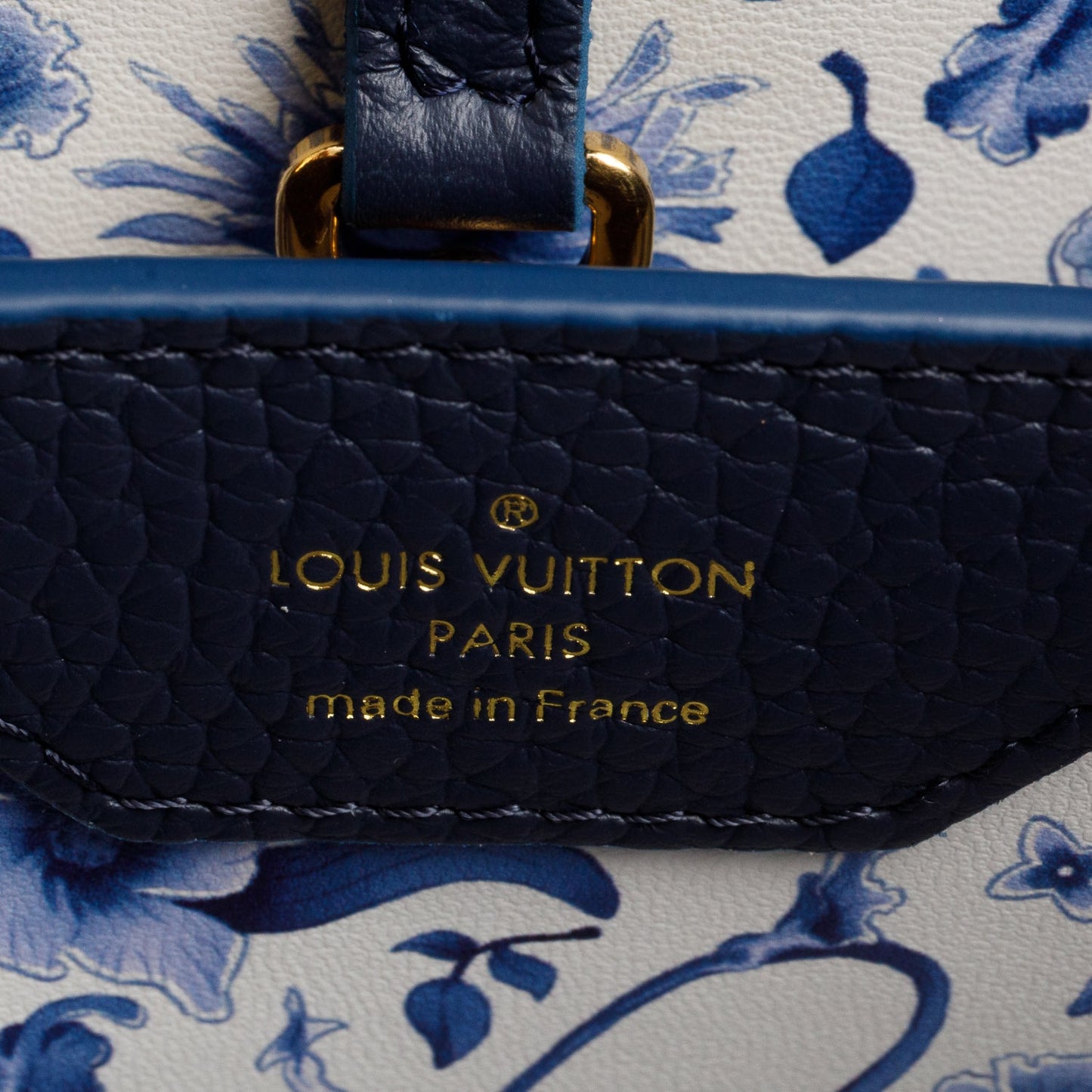 Louis Vuitton Navy Taurillon Capucines MM