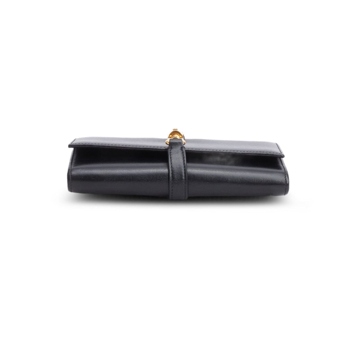 Gucci Black Calfskin Jackie 1961 Chain Wallet
