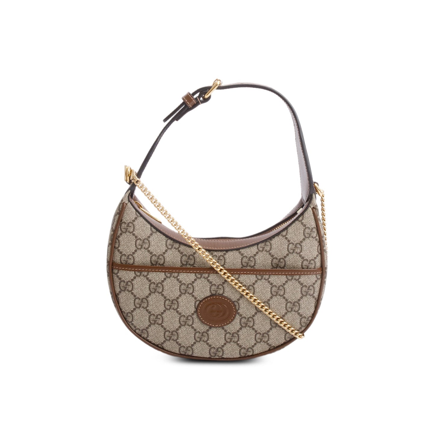 Gucci GG Supreme Interlocking G Half-Moon Shaped Mini Bag