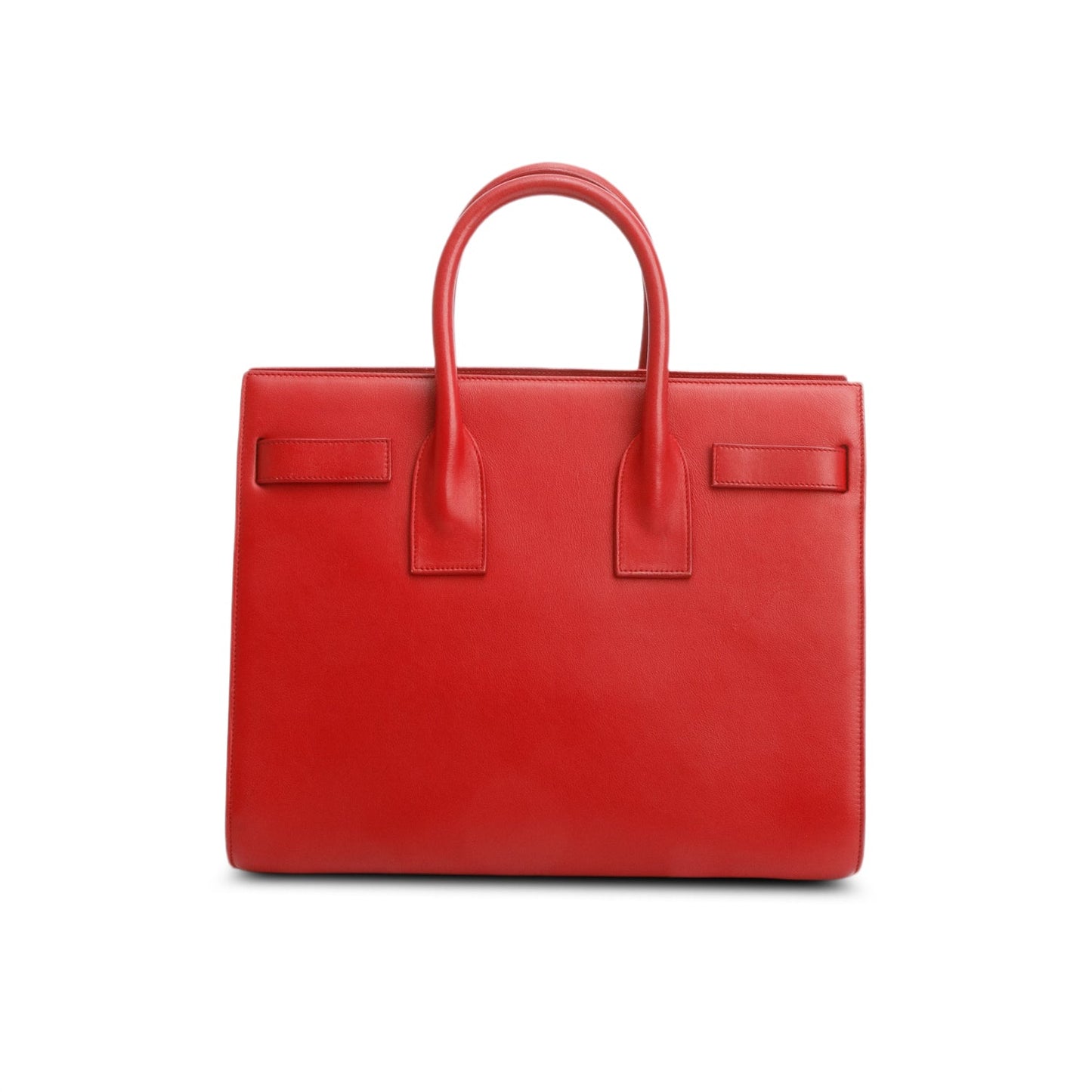 Saint Laurent Red Calfskin Leather Small Sac de Jour
