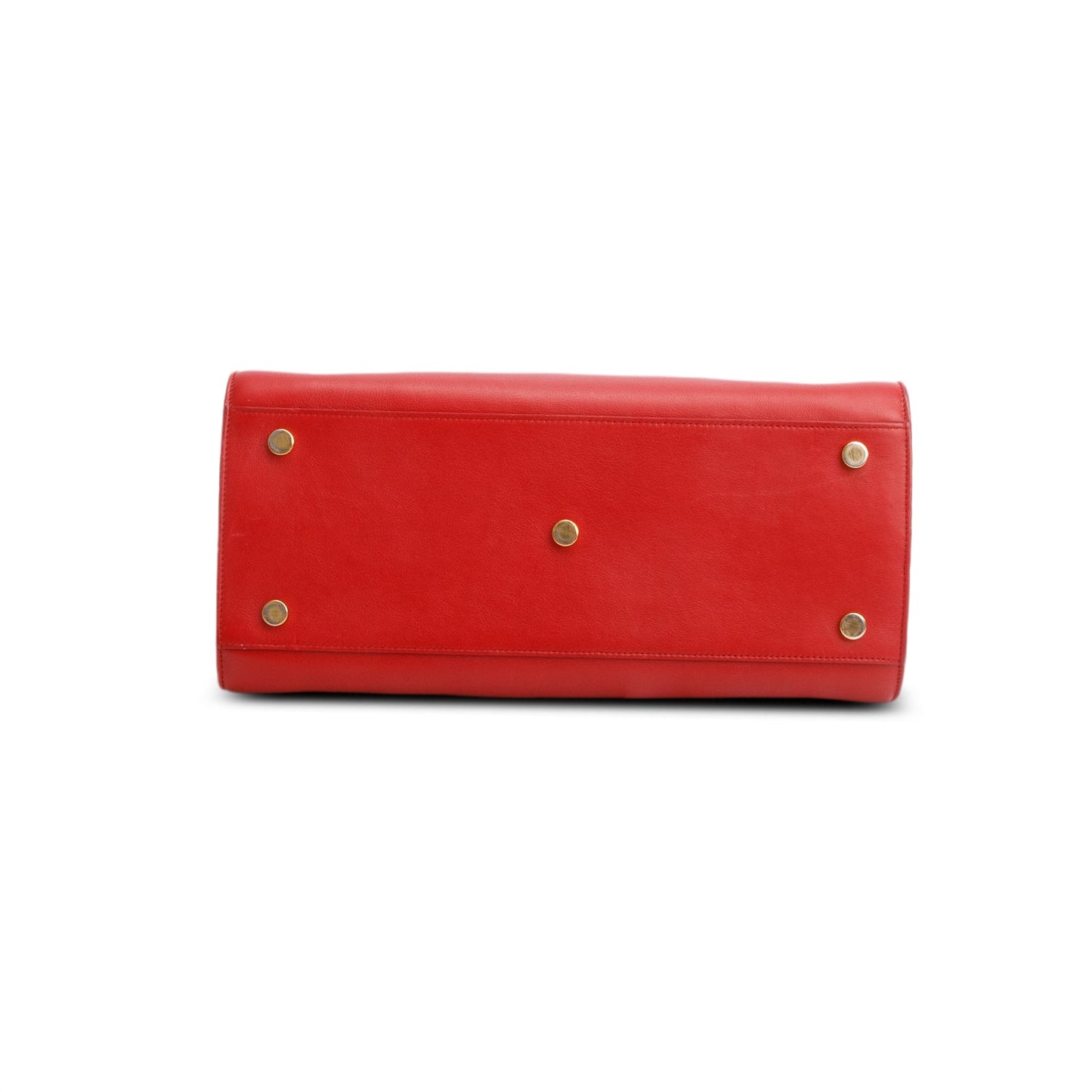 Saint Laurent Red Calfskin Leather Small Sac de Jour