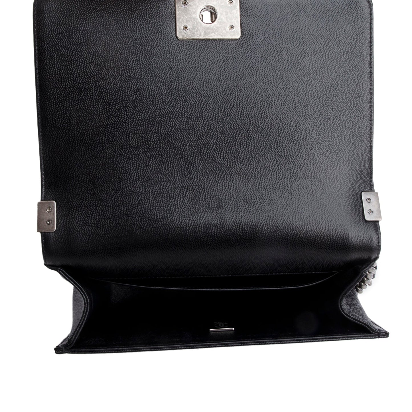 Chanel 2023 Black Caviar Quilted Medium Boy Flap Bag
