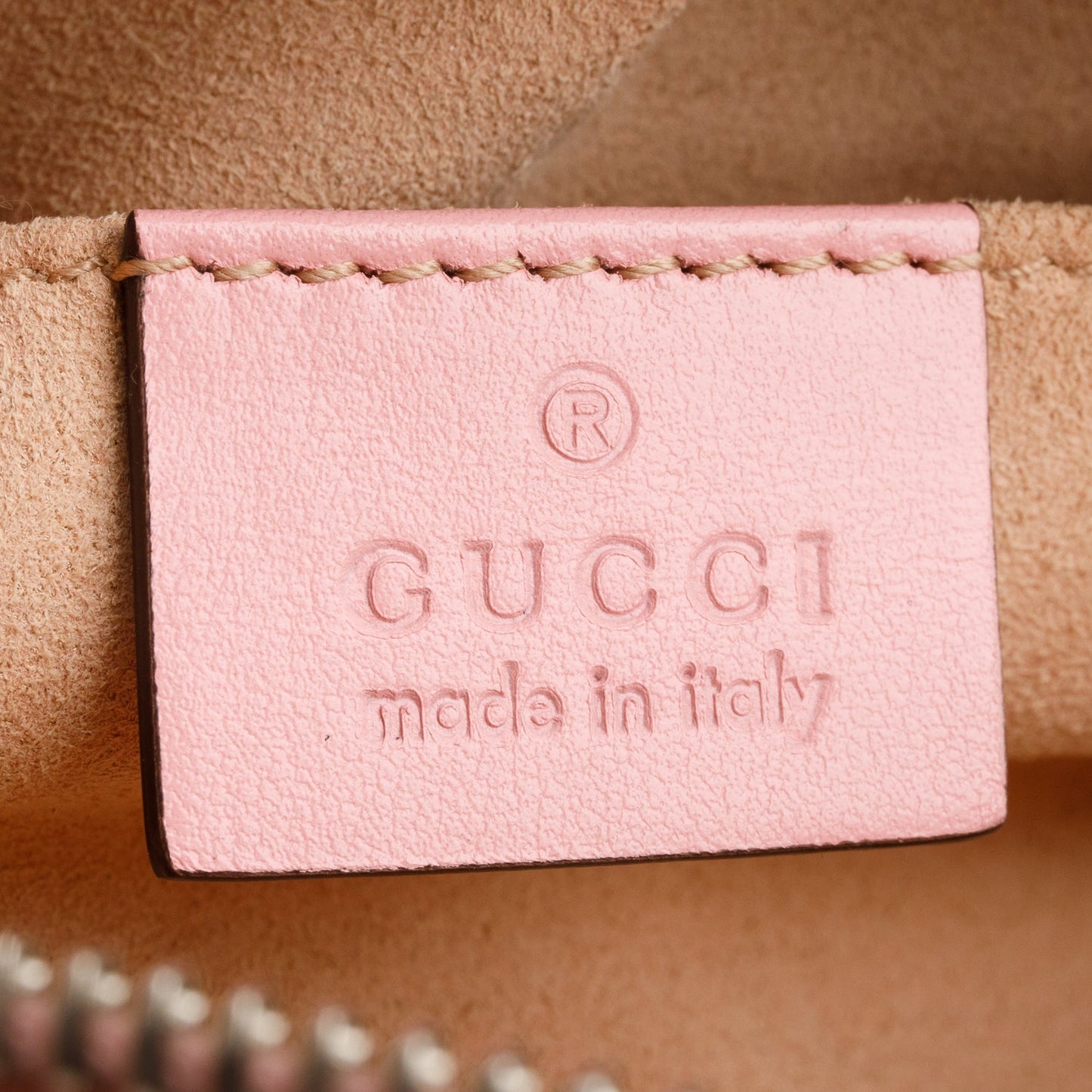Gucci Pink Calfskin Matelasse Mini GG Marmont Camera Bag