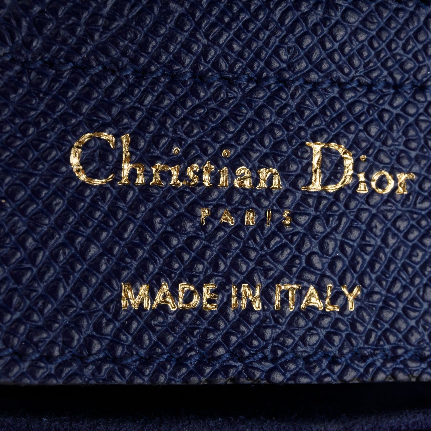 Christian Dior 2022 Blue Grained Calfskin Saddle Bag