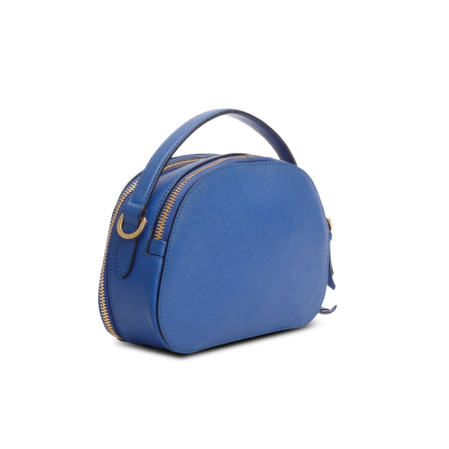Prada Blue Saffiano Lux Leather Odette Bag