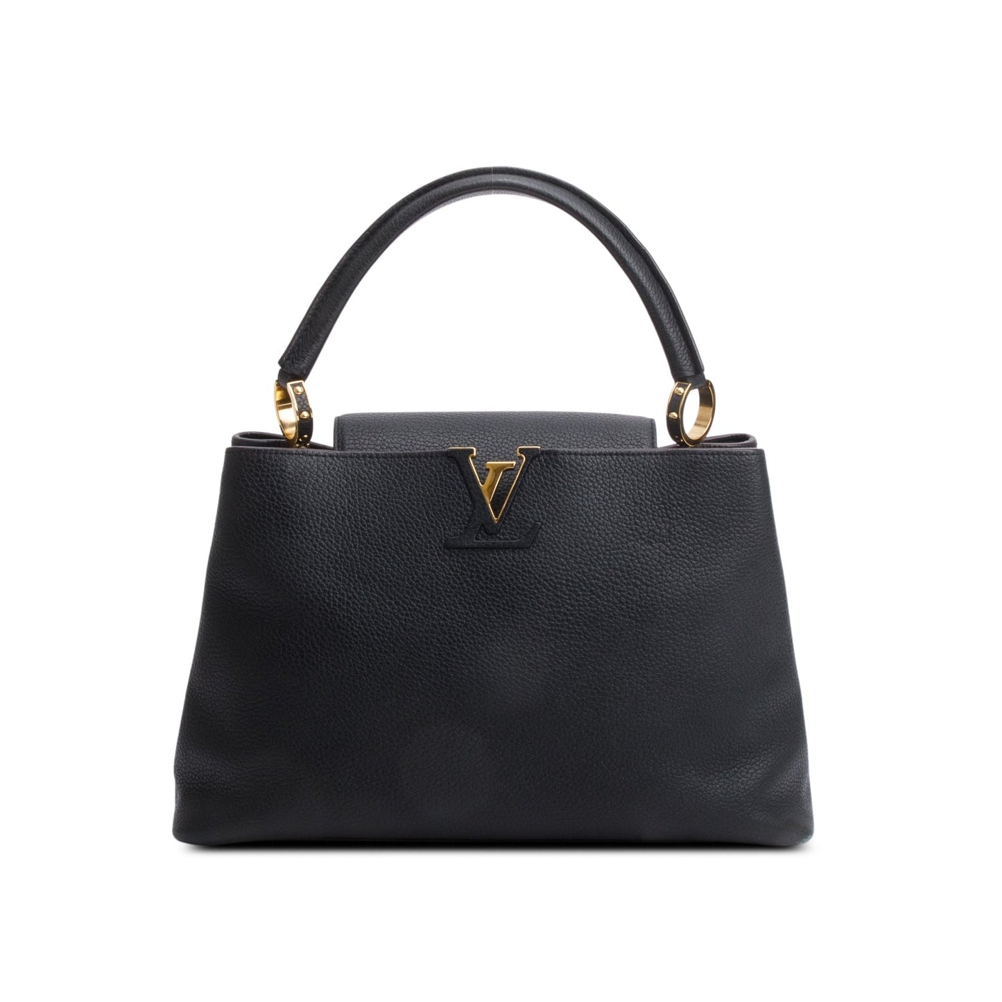 Louis Vuitton Black Taurillon Capucines GM