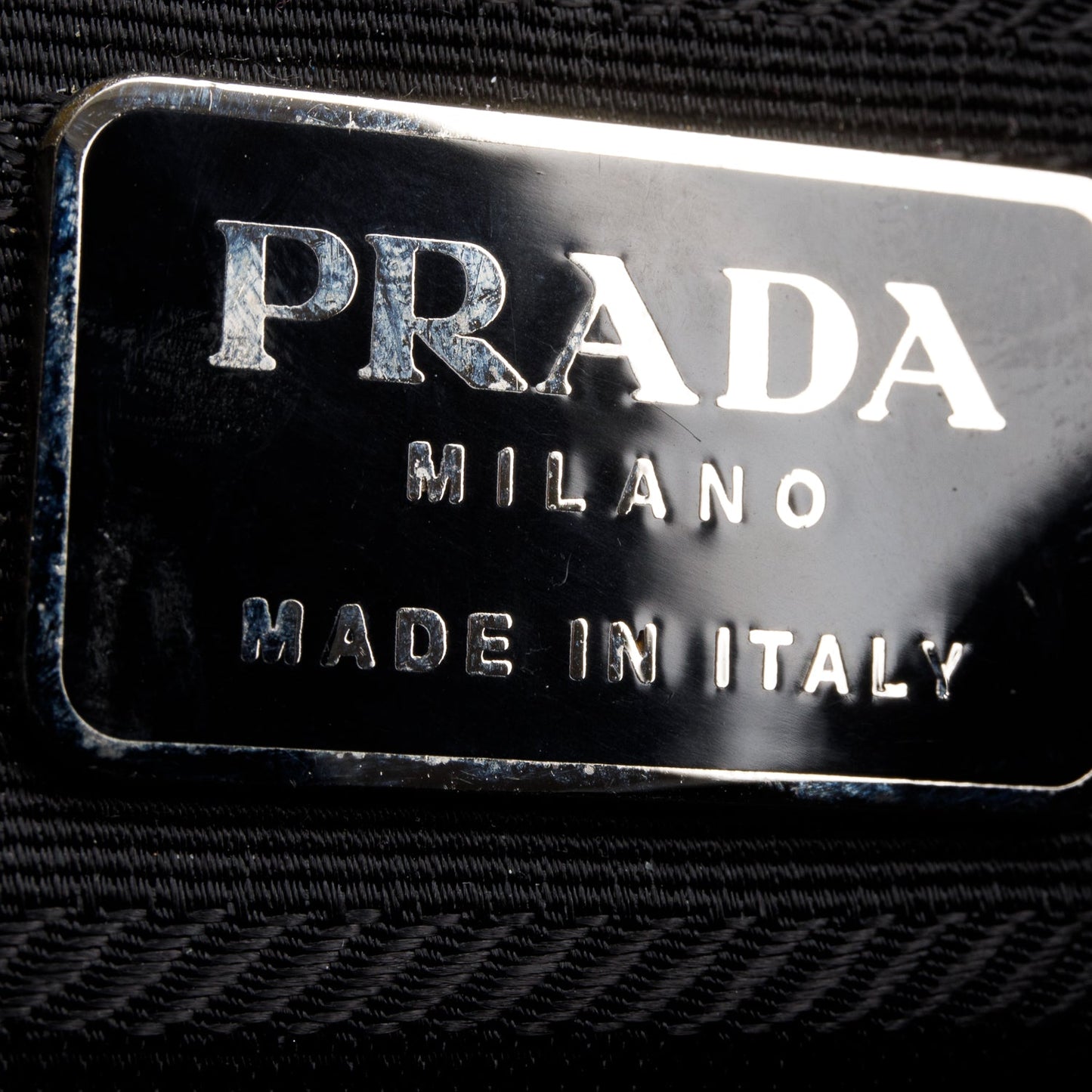 Prada Black Tessuto Nylon Quilted Chain Tote