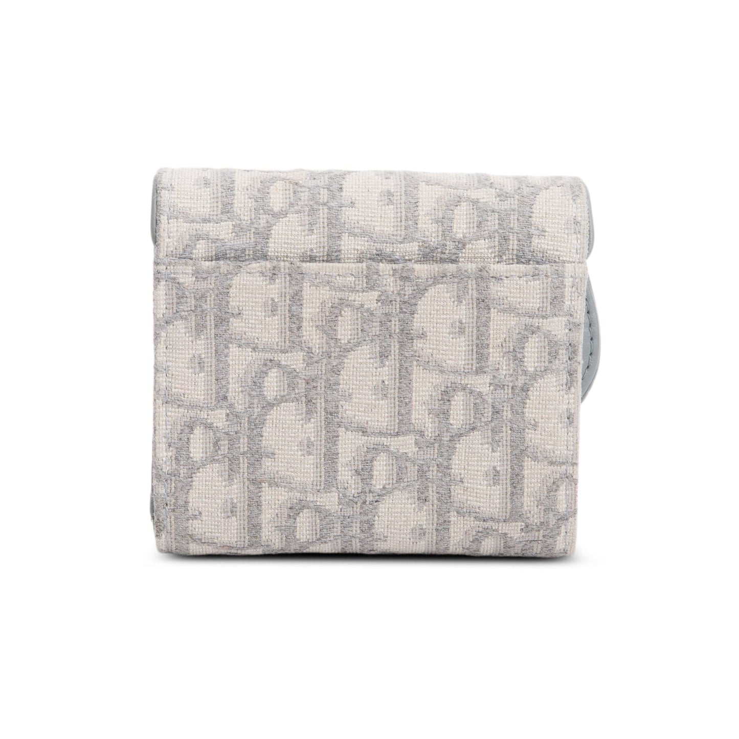 Christian Dior 2024 Grey Oblique Saddle Bloom Card Holder