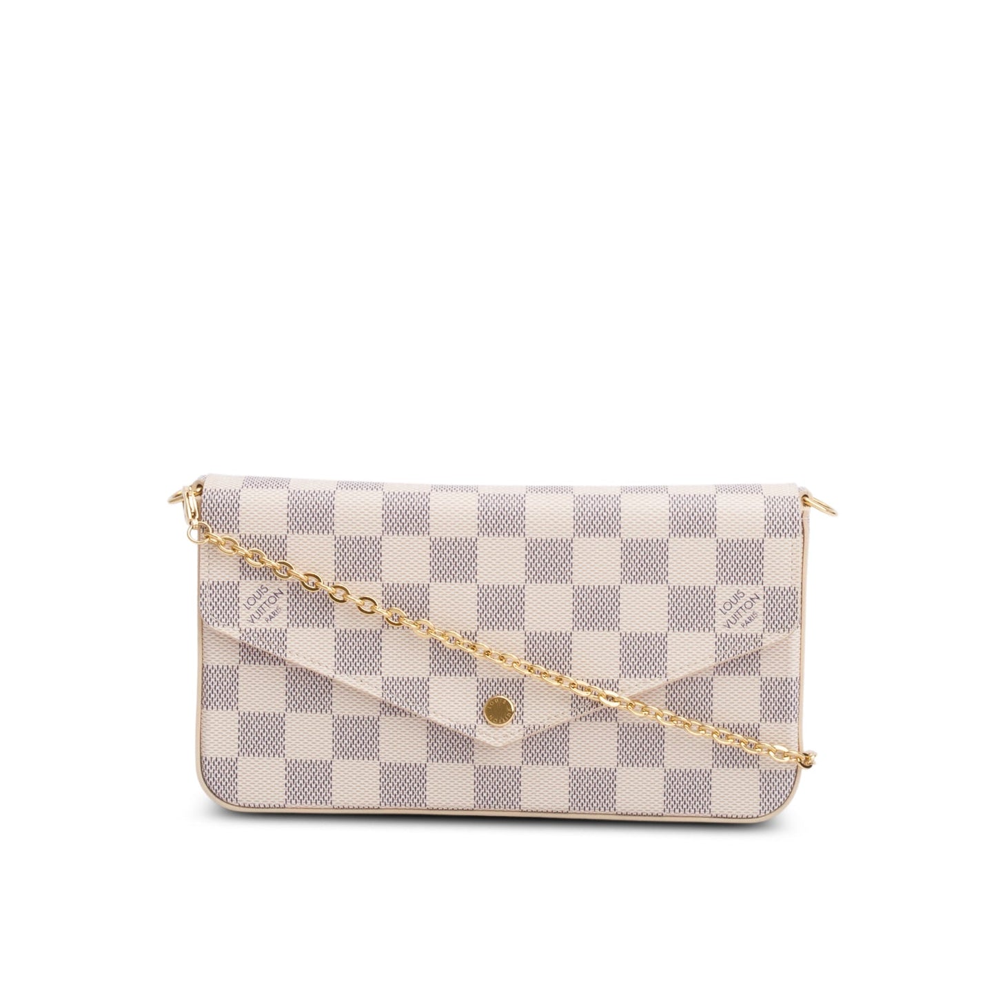 Louis Vuitton Damier Azur Pochette Felicie Chain Wallet