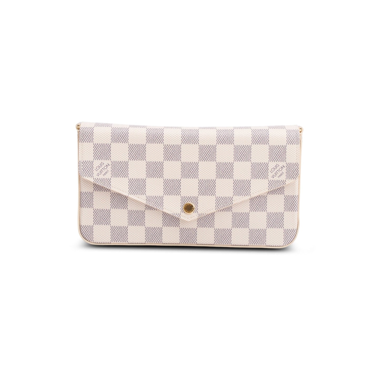 Louis Vuitton Damier Azur Pochette Felicie Chain Wallet