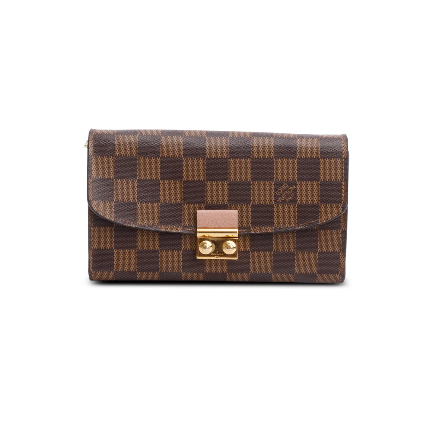 Louis Vuitton Damier Ebene Croisette Chain Wallet