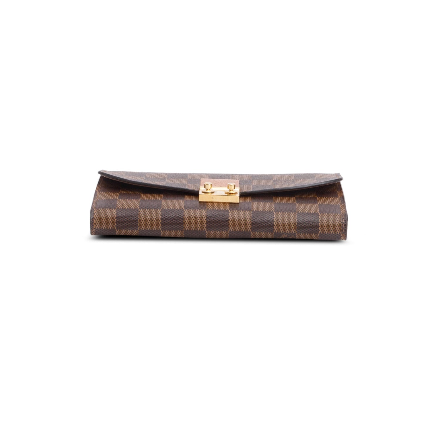 Louis Vuitton Damier Ebene Croisette Chain Wallet
