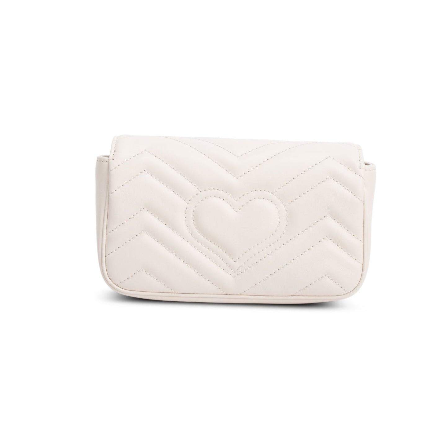 Gucci White GG Marmont Matelasse Leather Mini Shoulder Bag