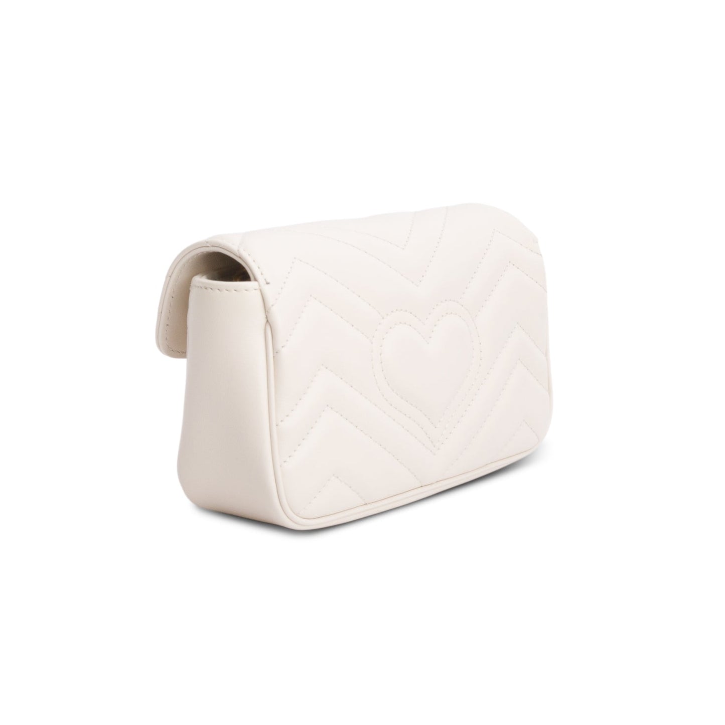 Gucci White GG Marmont Matelasse Leather Mini Shoulder Bag