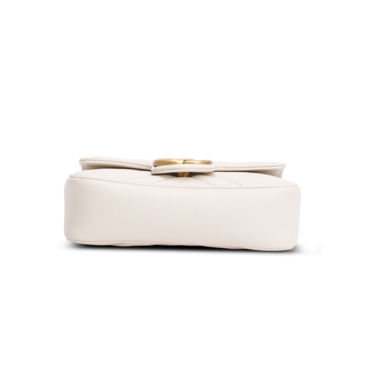 Gucci White GG Marmont Matelasse Leather Mini Shoulder Bag