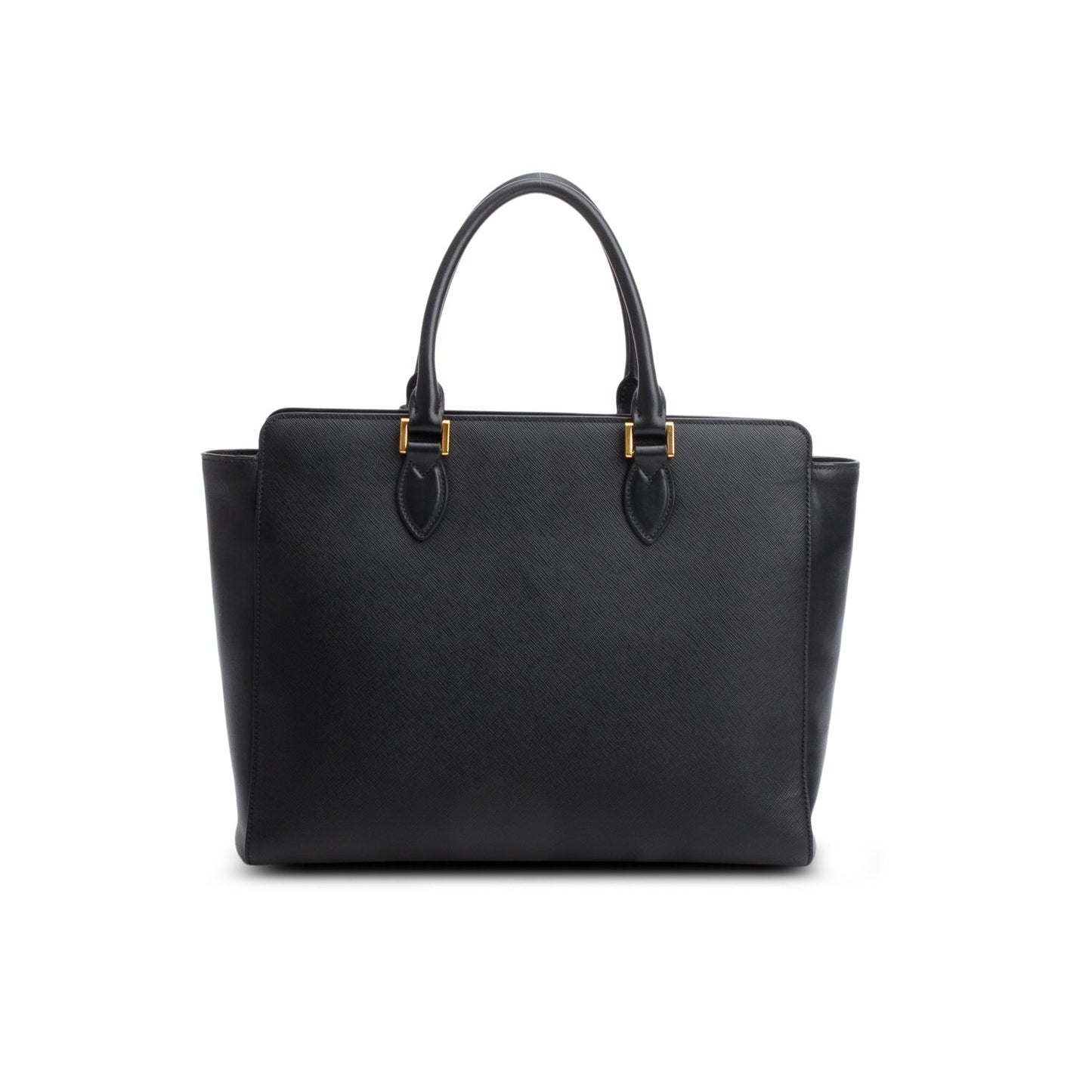 Prada Black Saffiano Soft Calf Leather Medium Tote