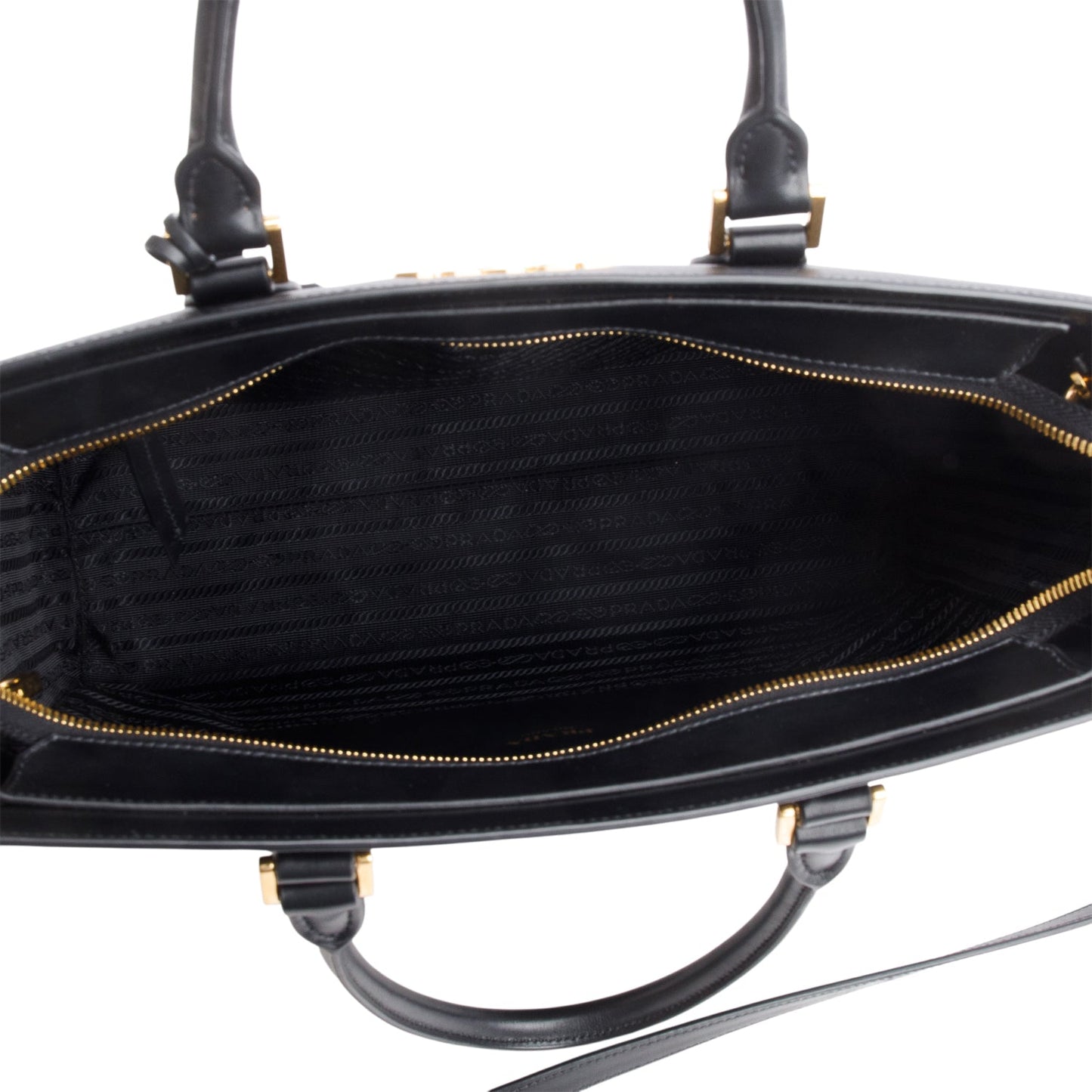 Prada Black Saffiano Soft Calf Leather Medium Tote