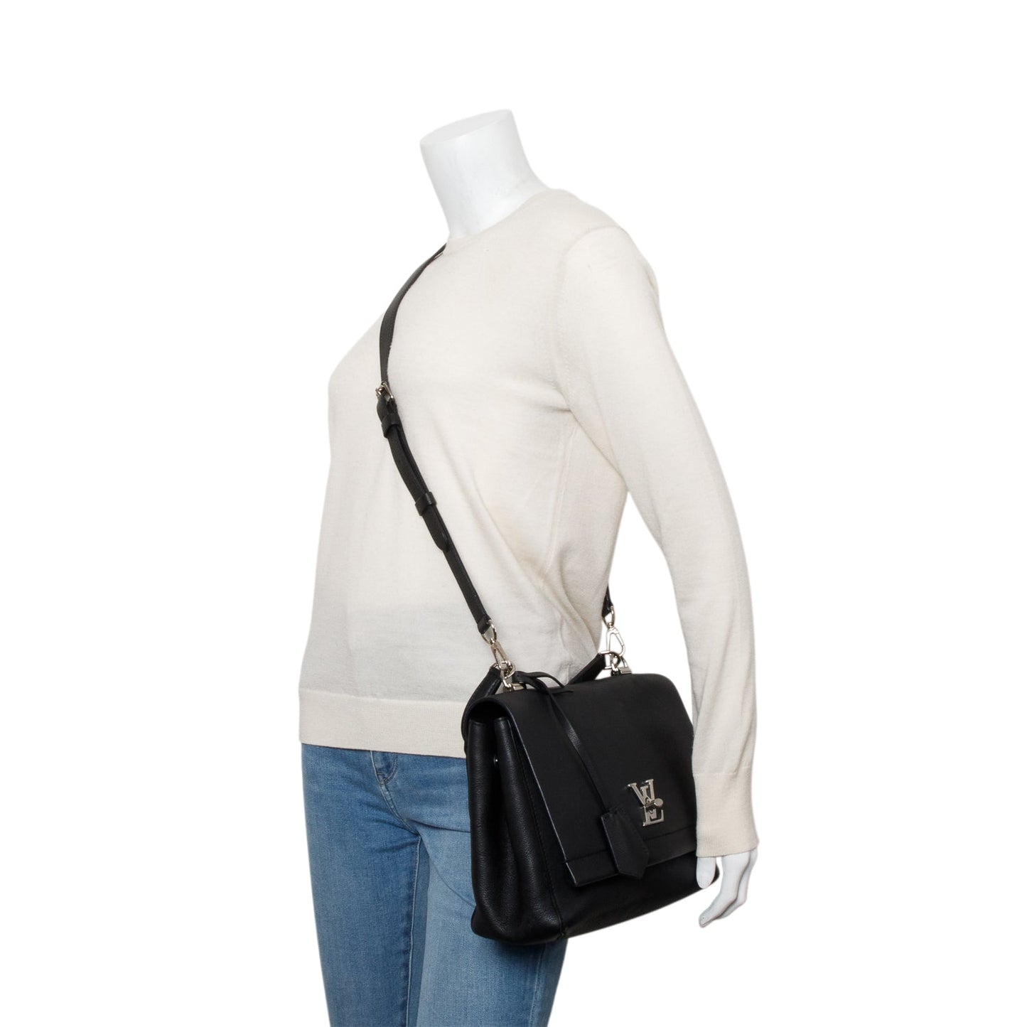 Louis Vuitton Black Soft Calfskin My Lockme II Top Handle
