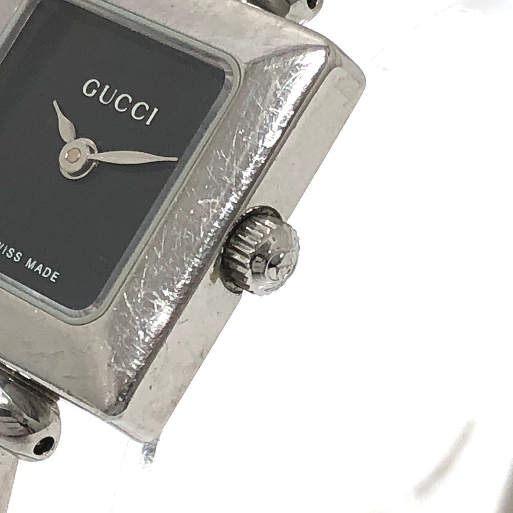 GUCCI Watches Quartz Stainless Steel Silver 1900L Bungle Square black dial