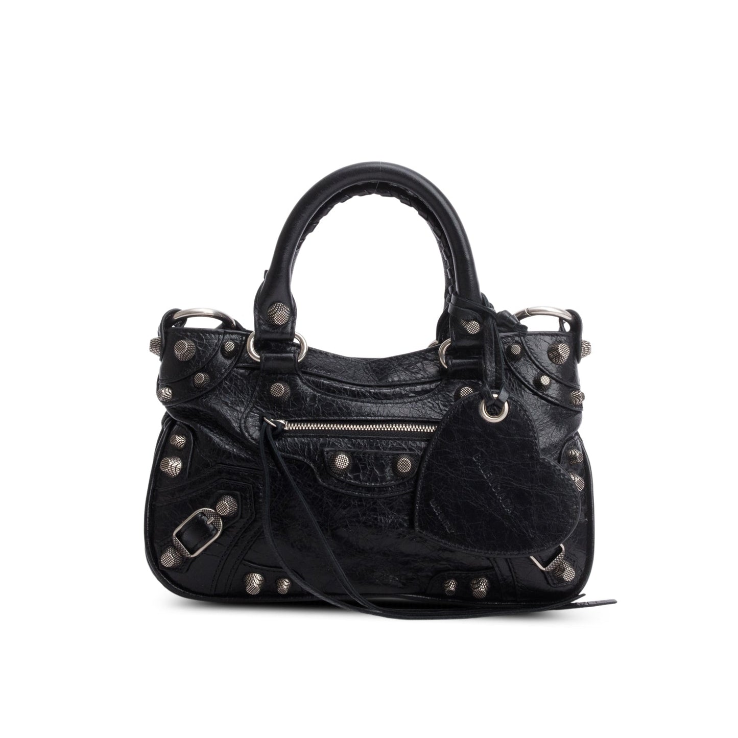 Balenciaga Black Agneau Neo Cagole Mini Handbag