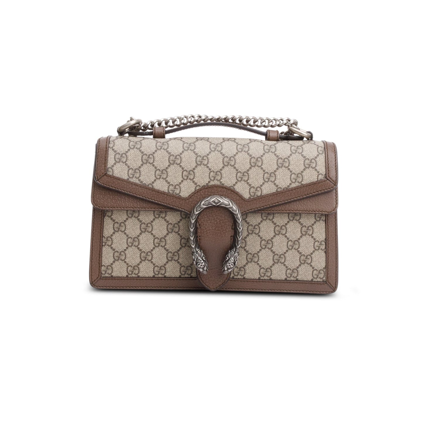 Gucci GG Supreme Monogram Textured Dollar Calfskin Top Handle Dionysus Bag