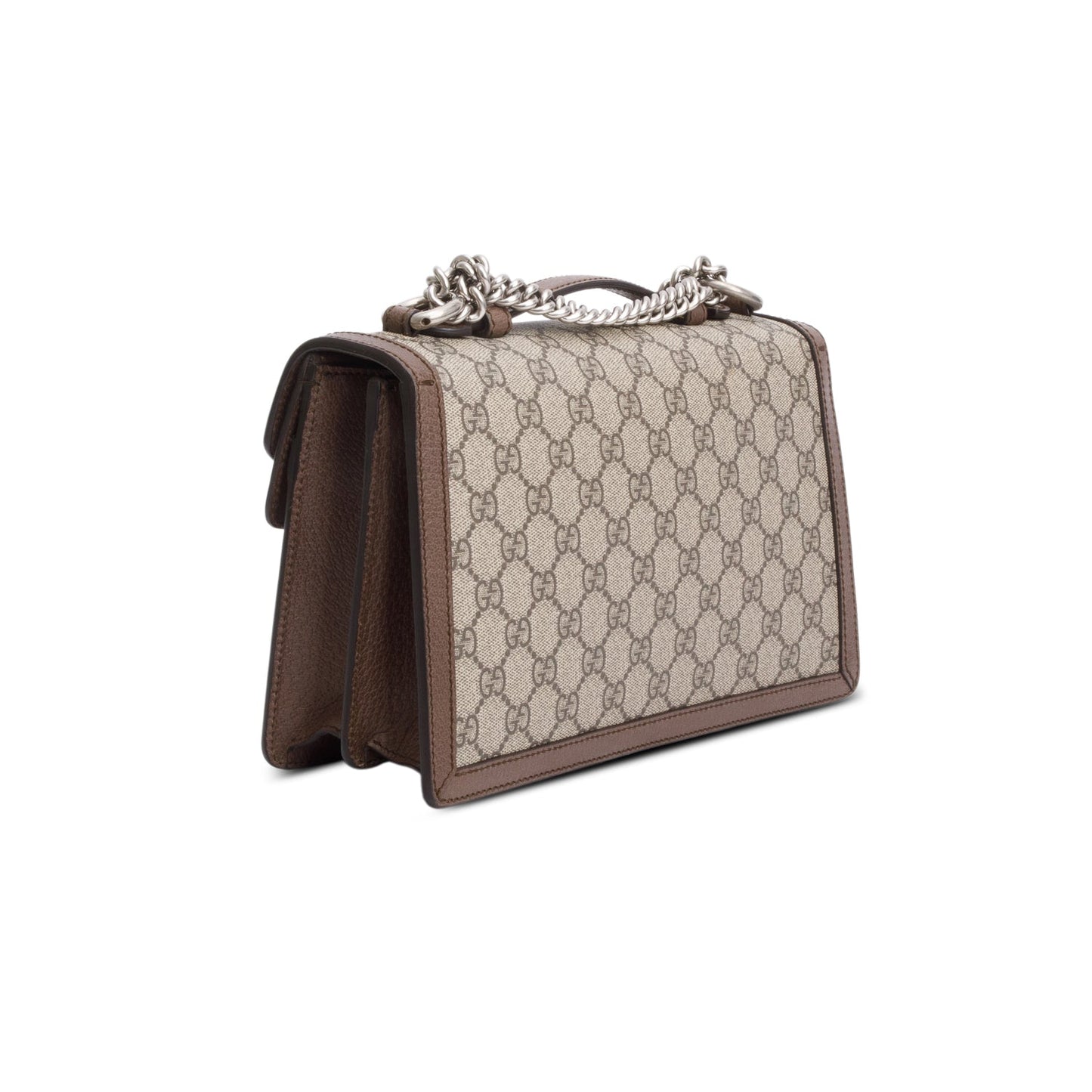 Gucci GG Supreme Monogram Textured Dollar Calfskin Top Handle Dionysus Bag