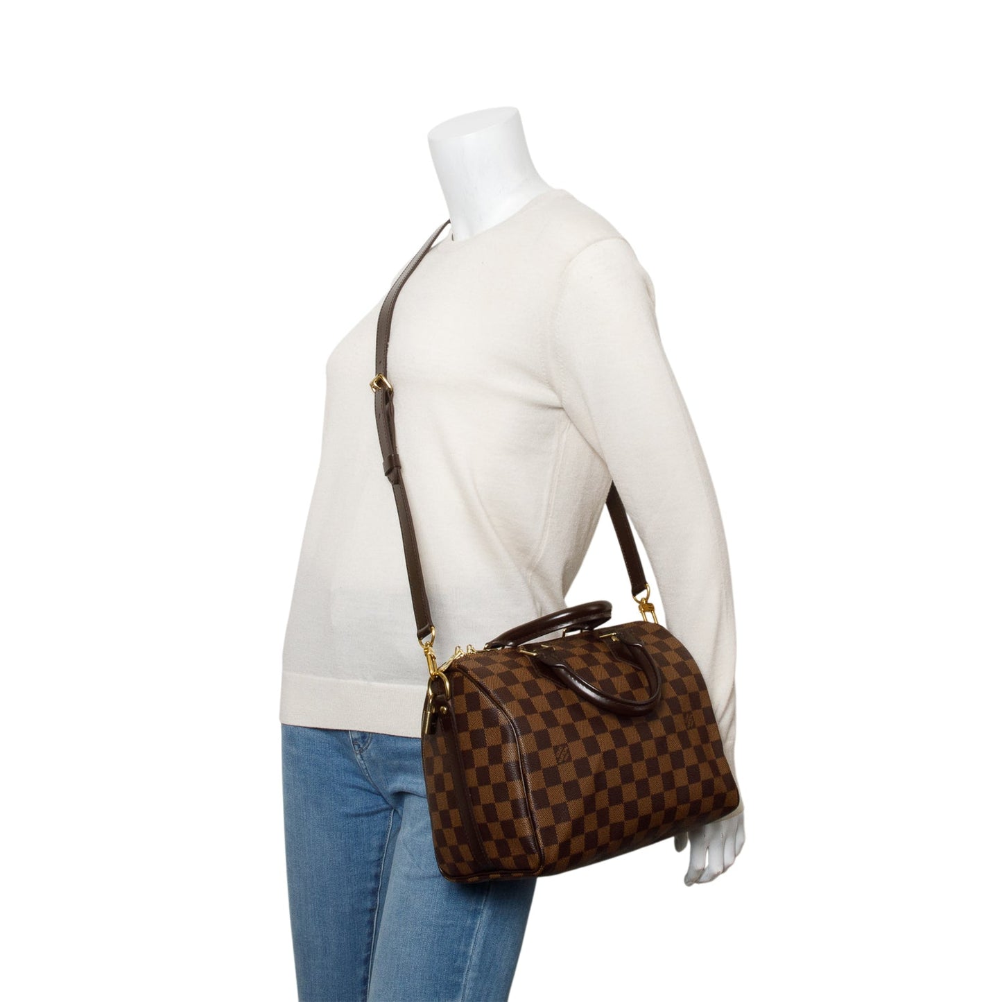 Louis Vuitton Damier Ebene Speedy Bandouliere 25
