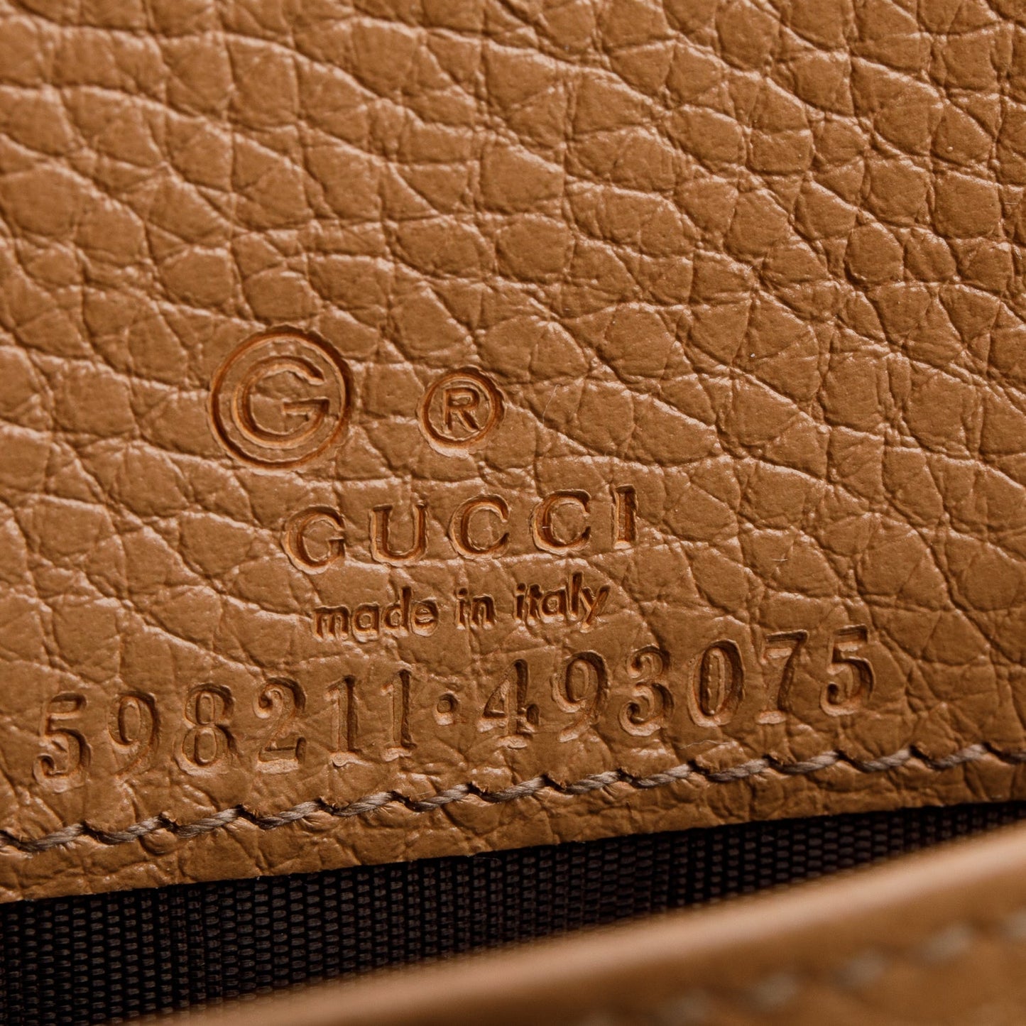 Gucci Brown Pebbled Calfskin Soho Wallet on Chain