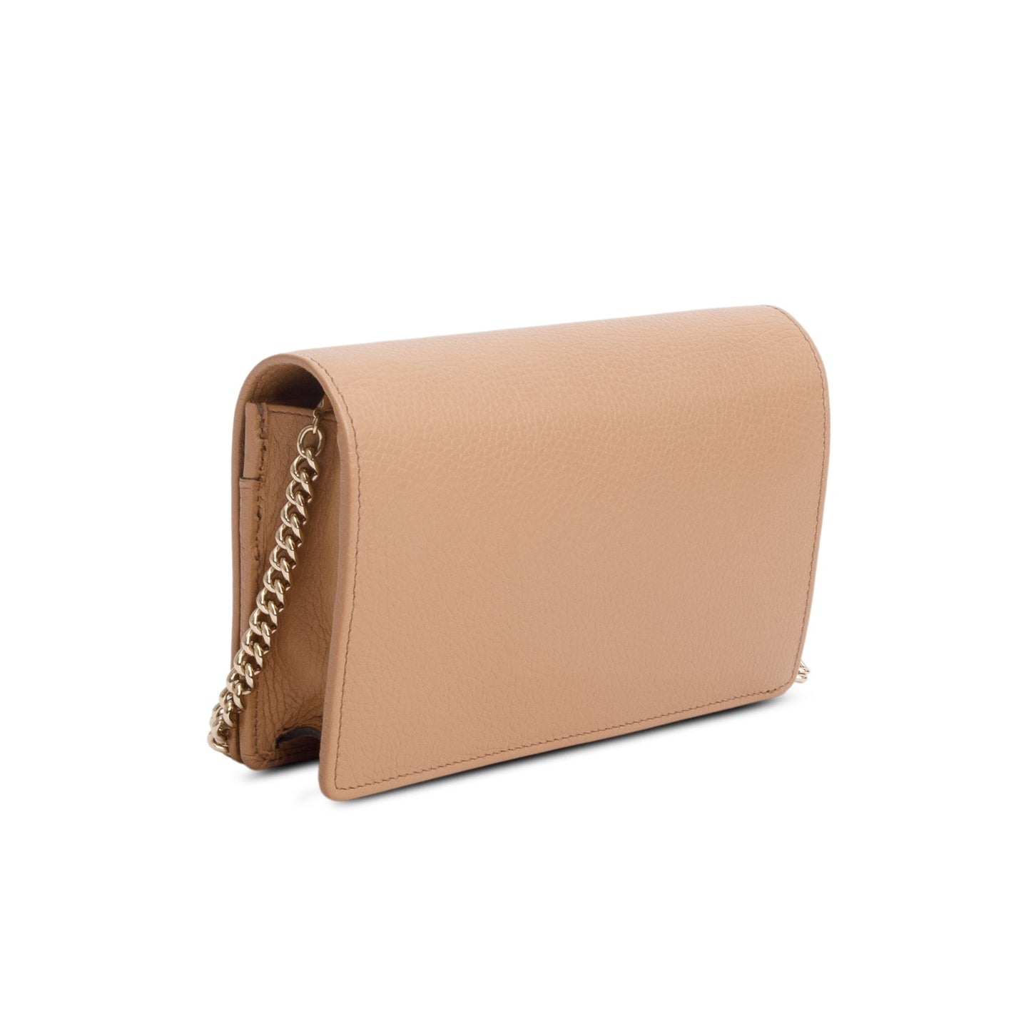 Gucci Brown Pebbled Calfskin Soho Wallet on Chain