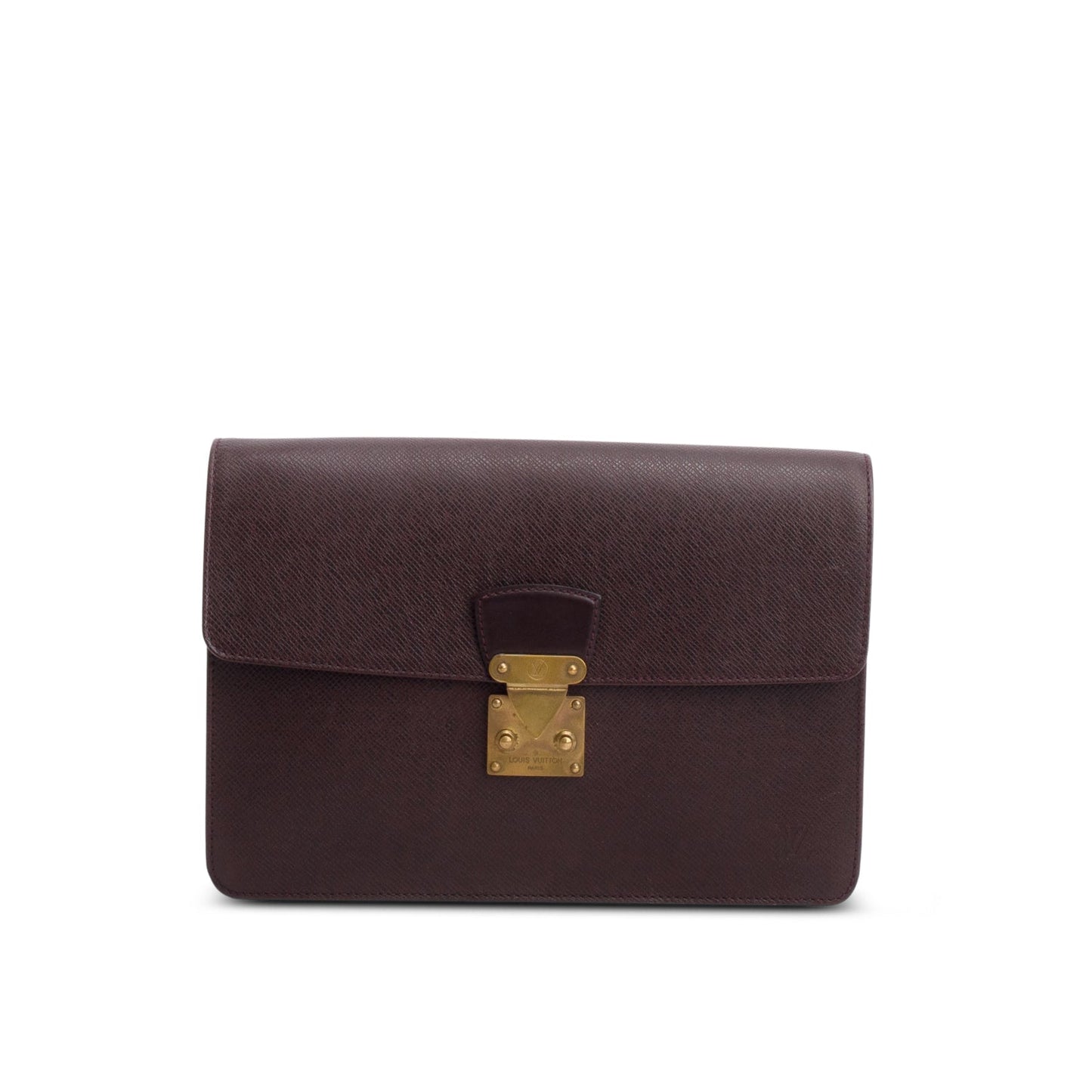 Louis Vuitton Brown Taiga Leather Pochette Kourad Clutch