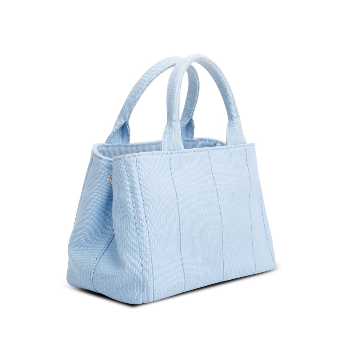 Prada Blue Canvas Small Canapa Logo Tote