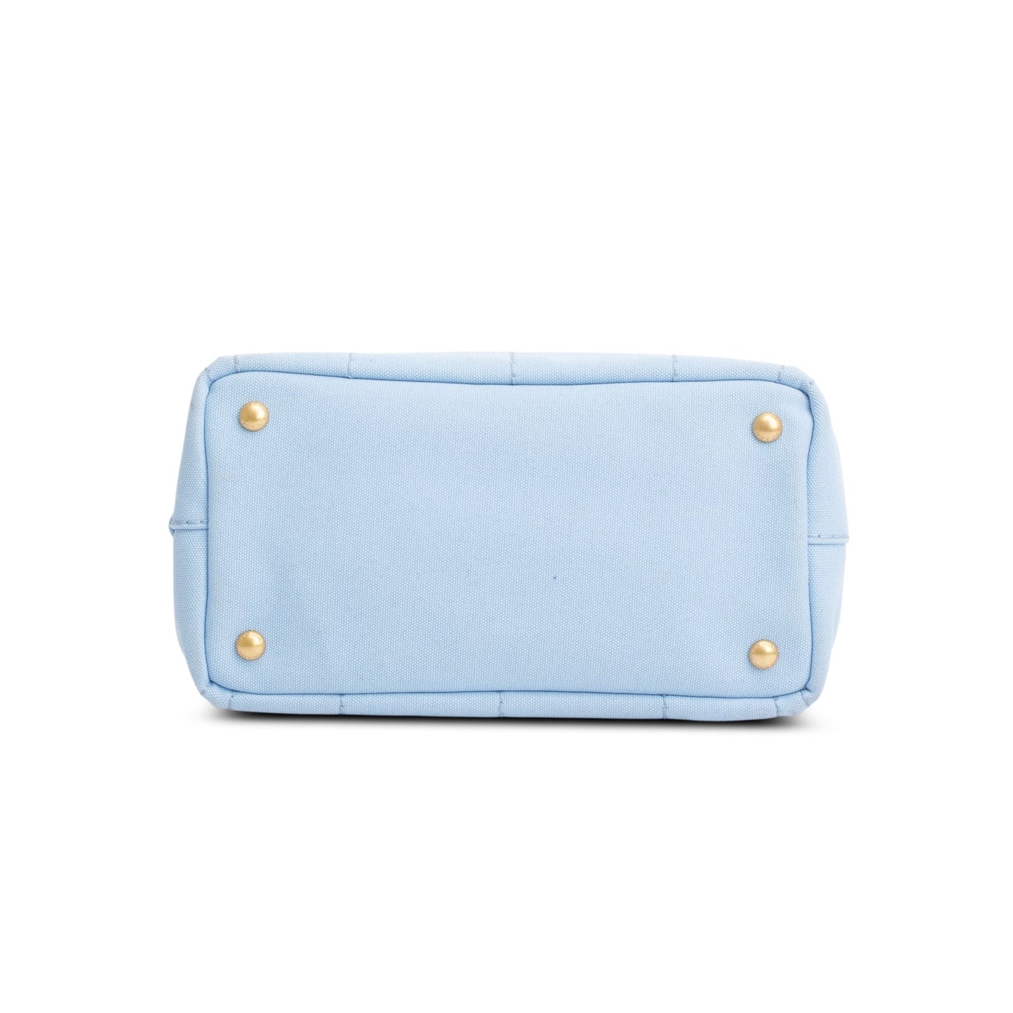 Prada Blue Canvas Small Canapa Logo Tote