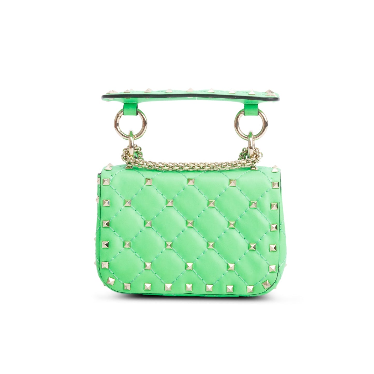 Valentino Green Calfskin Mini Rockstud Spike Shoulder Bag