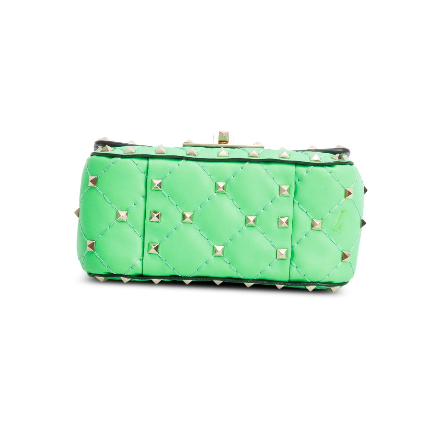 Valentino Green Calfskin Mini Rockstud Spike Shoulder Bag