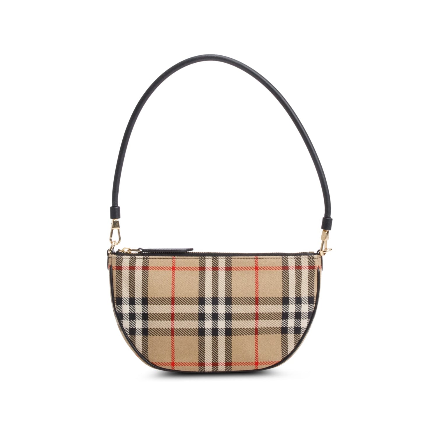 Burberry Beige Vintage Check Calfskin Olympia Slim Pouch