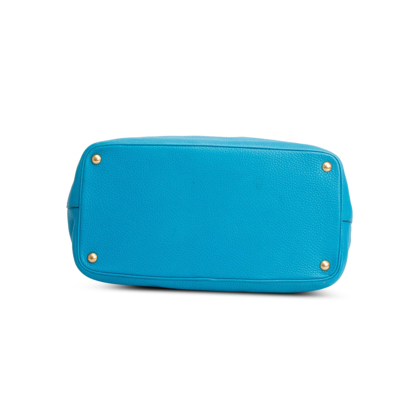 Prada Blue Vitello Daino Convertible Tote