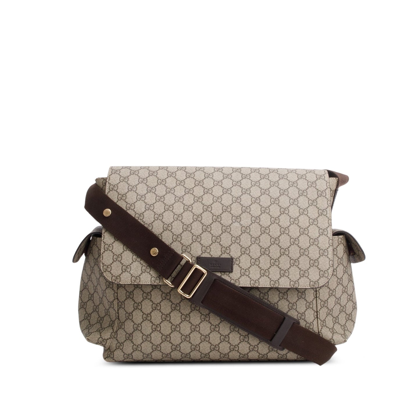 Gucci Beige GG Supreme Monogram Large Diaper Bag