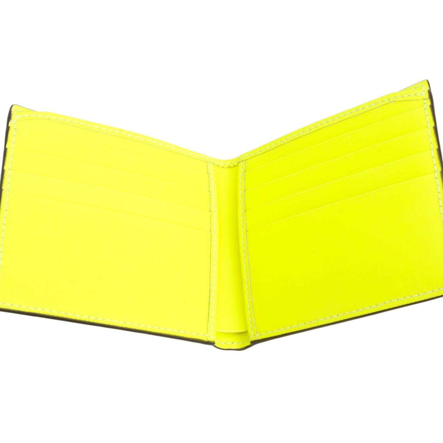 Gucci Neon Green Embossed Smooth Leather GG Emblem Bi-Fold Wallet