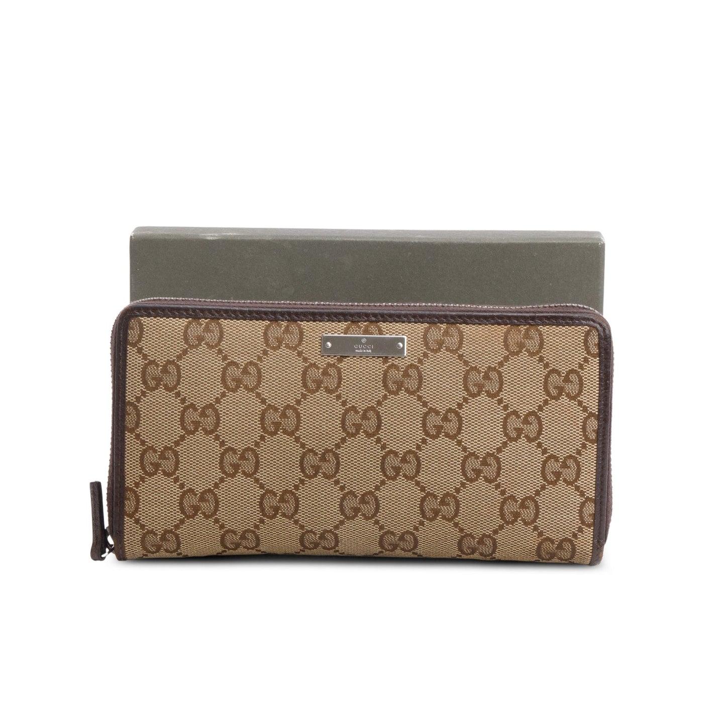 Gucci Monogram Dollar Calfskin Zip Around Wallet