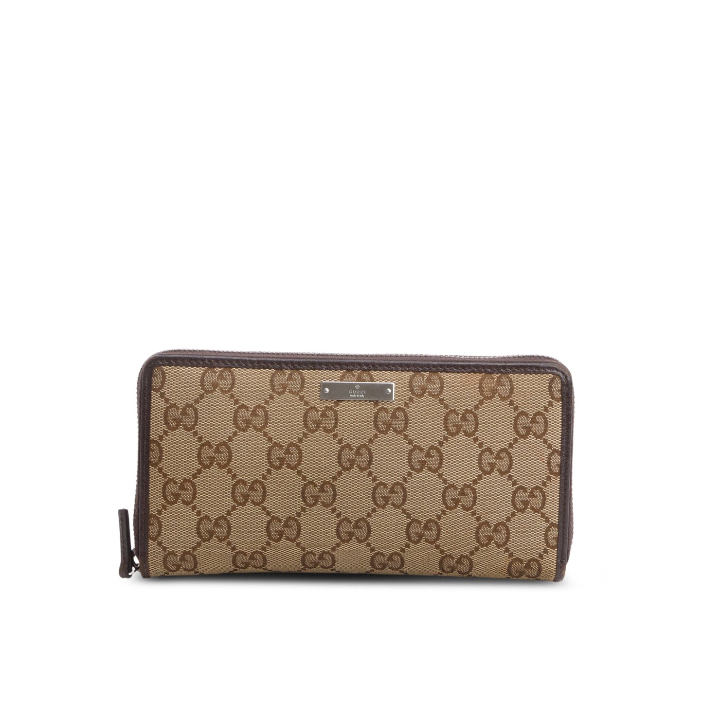 Gucci Monogram Dollar Calfskin Zip Around Wallet