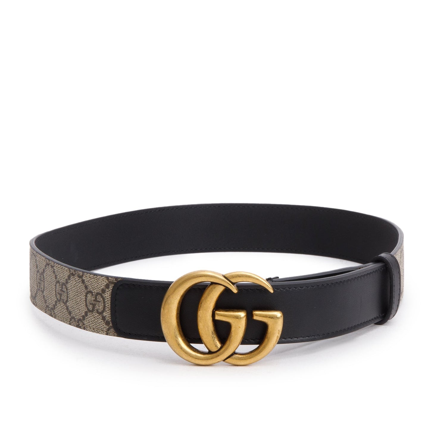 Gucci GG Supreme Monogram Calfskin Double G Belt, 70 28